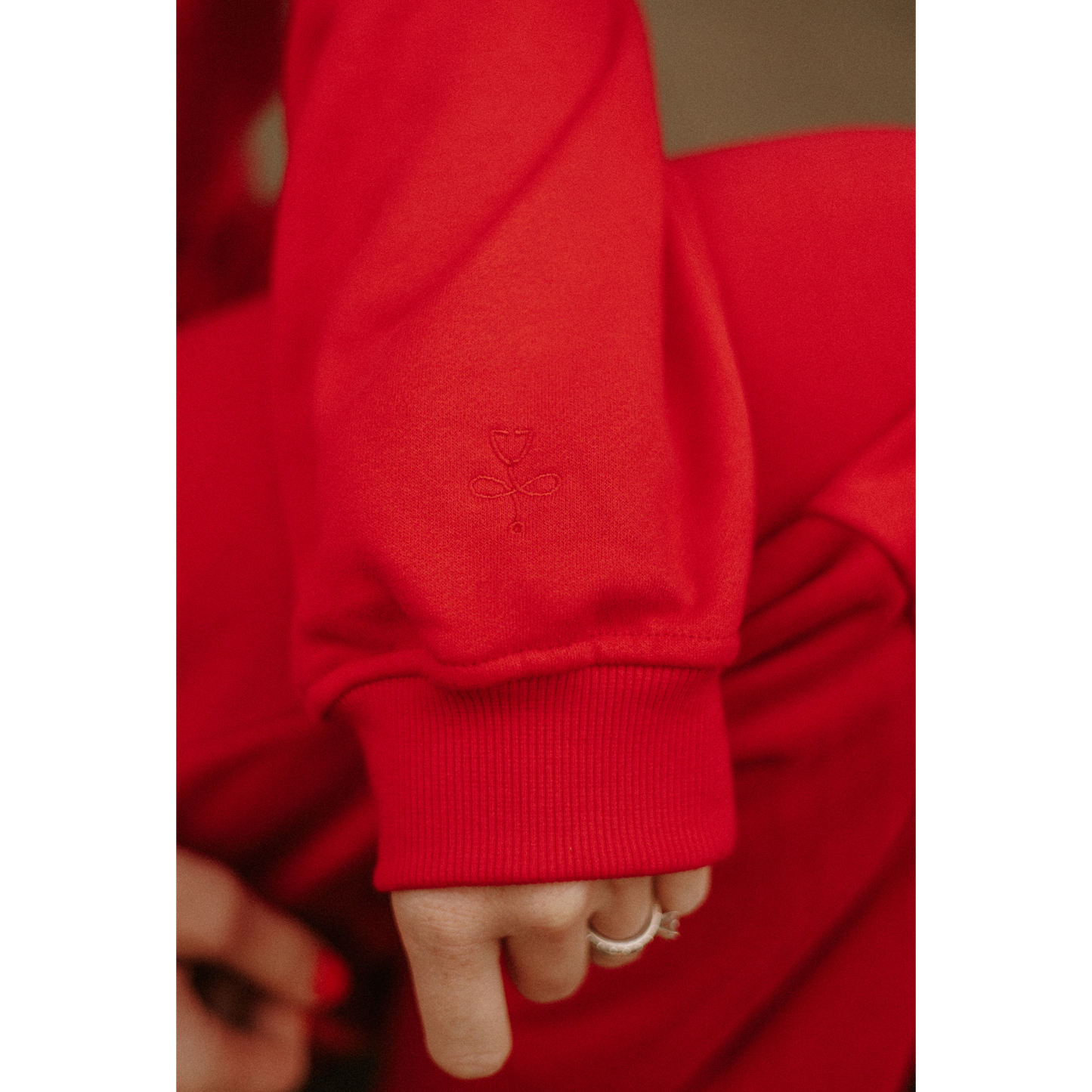 Retro Red Mock Neck — Cozy Shift