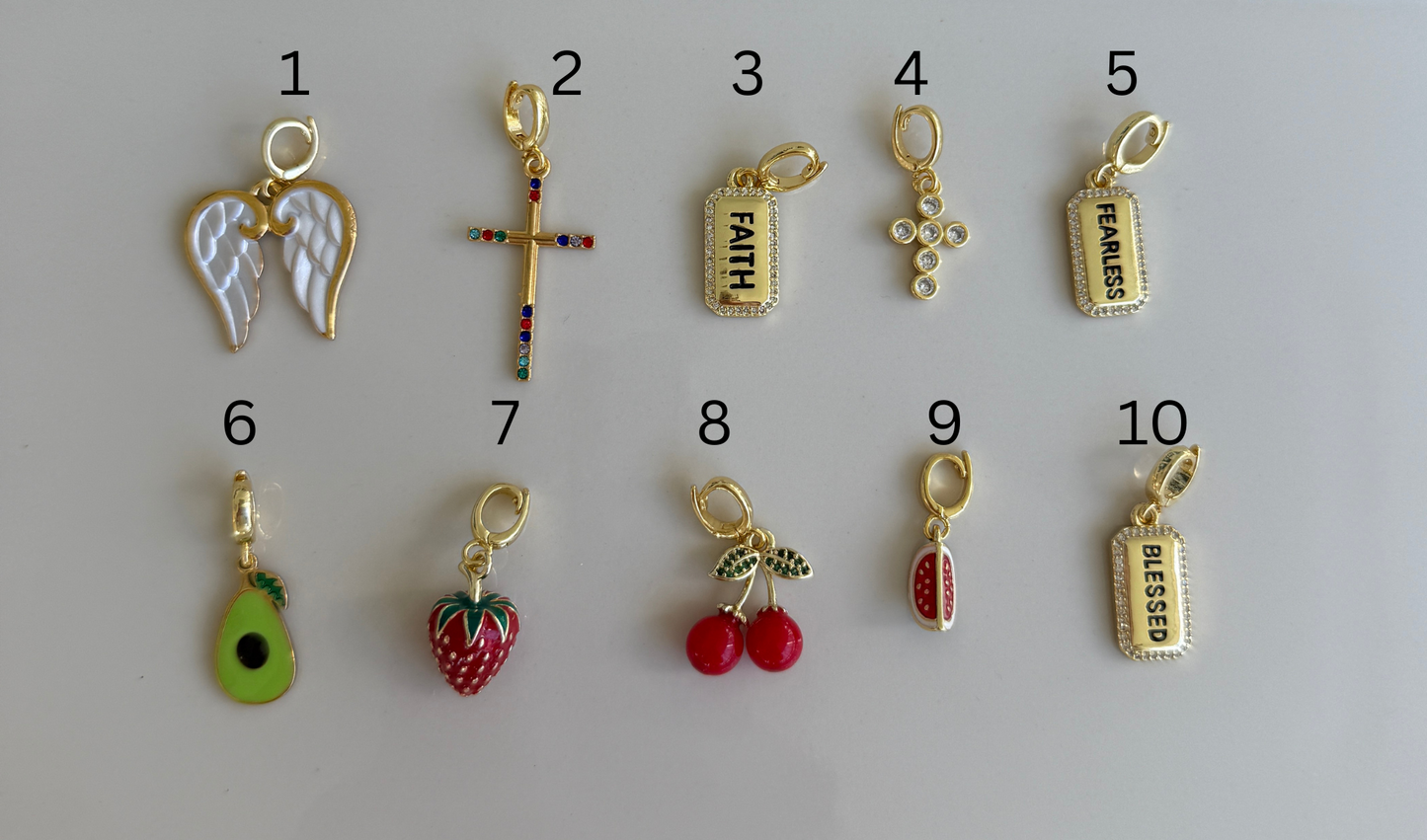 Gold Plated Badge Charms