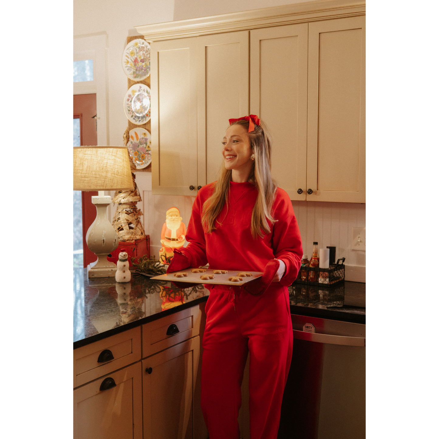 Retro Red Mock Neck — Cozy Shift