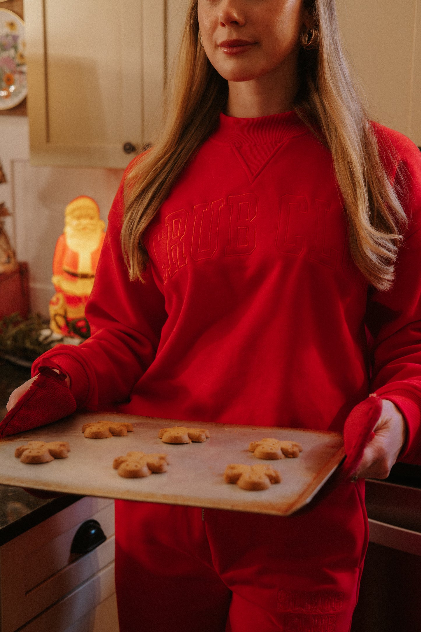 Retro Red Mock Neck — Cozy Shift