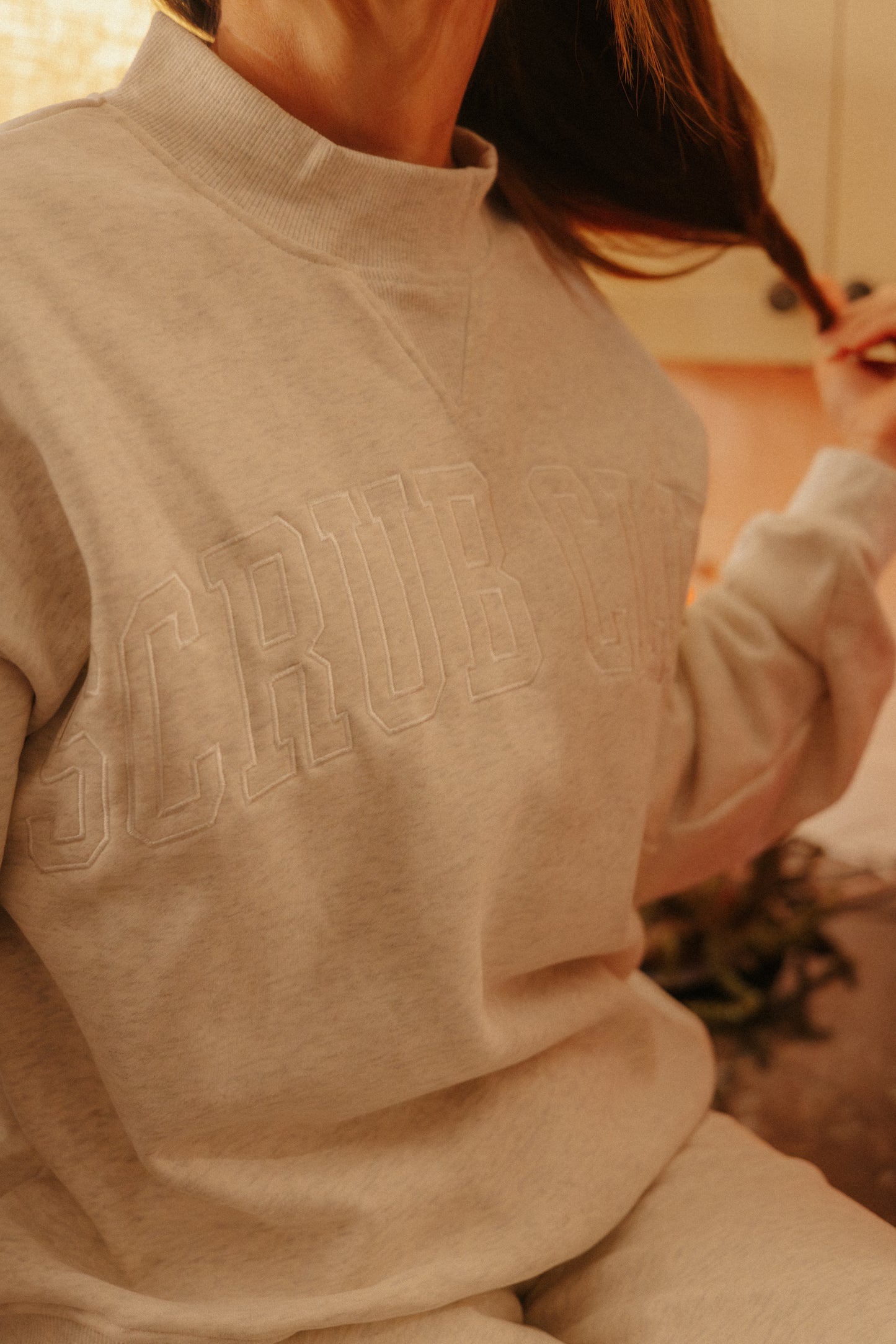 Heirloom Grey Mock Neck — Cozy Shift