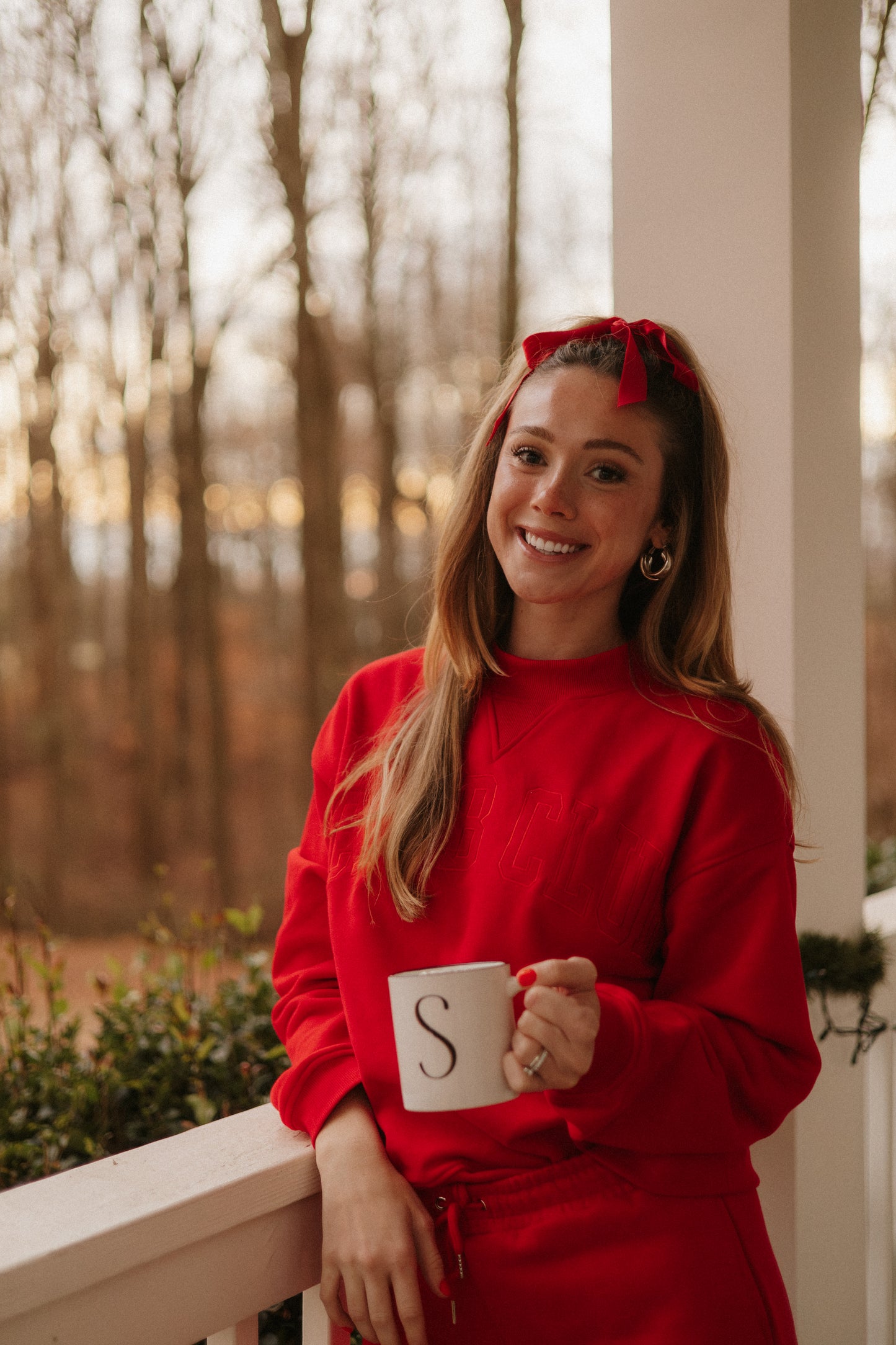 Retro Red Mock Neck — Cozy Shift