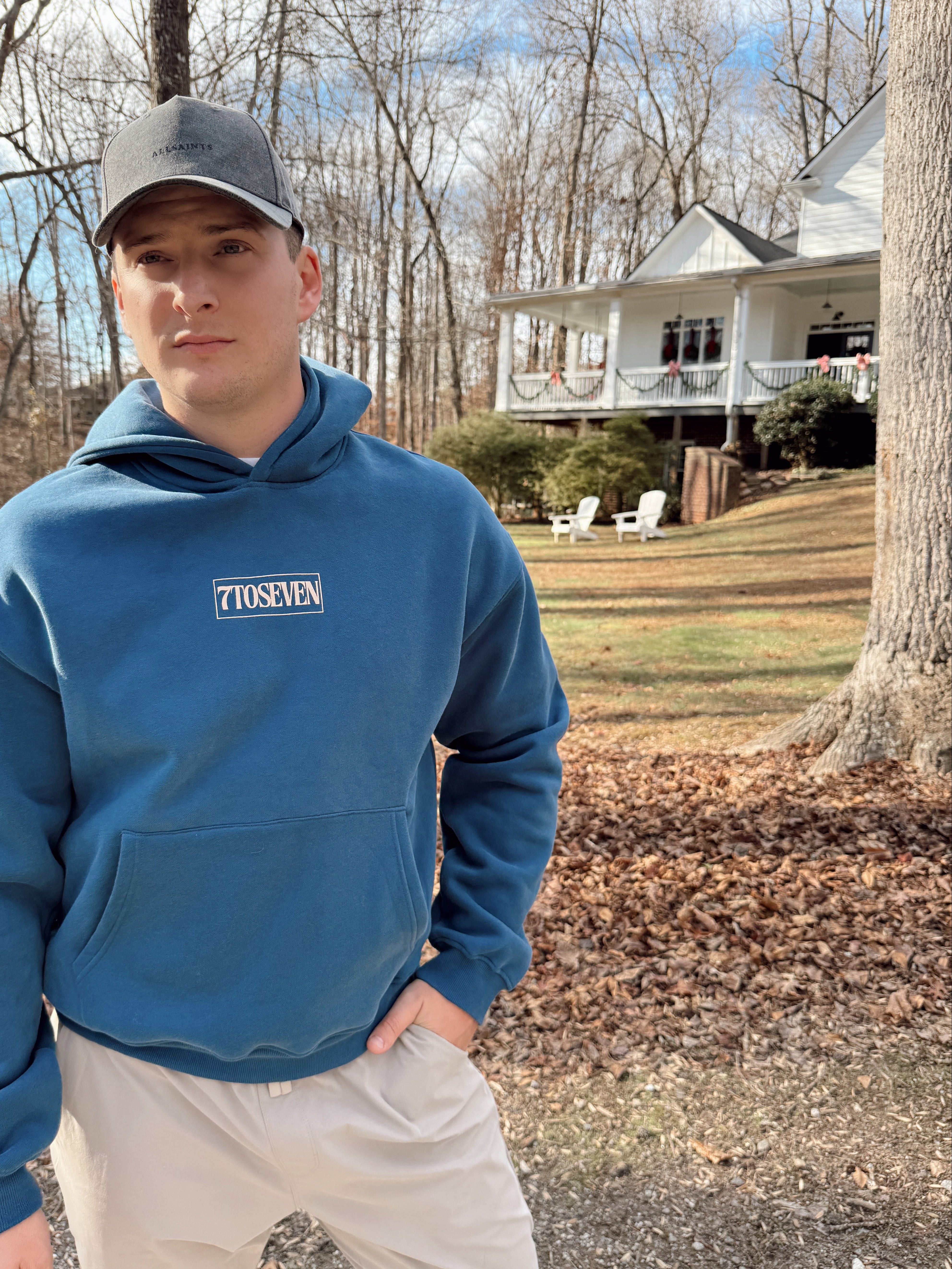 7toSeven Hoodie — Washed Denim – The Scrub Club Co