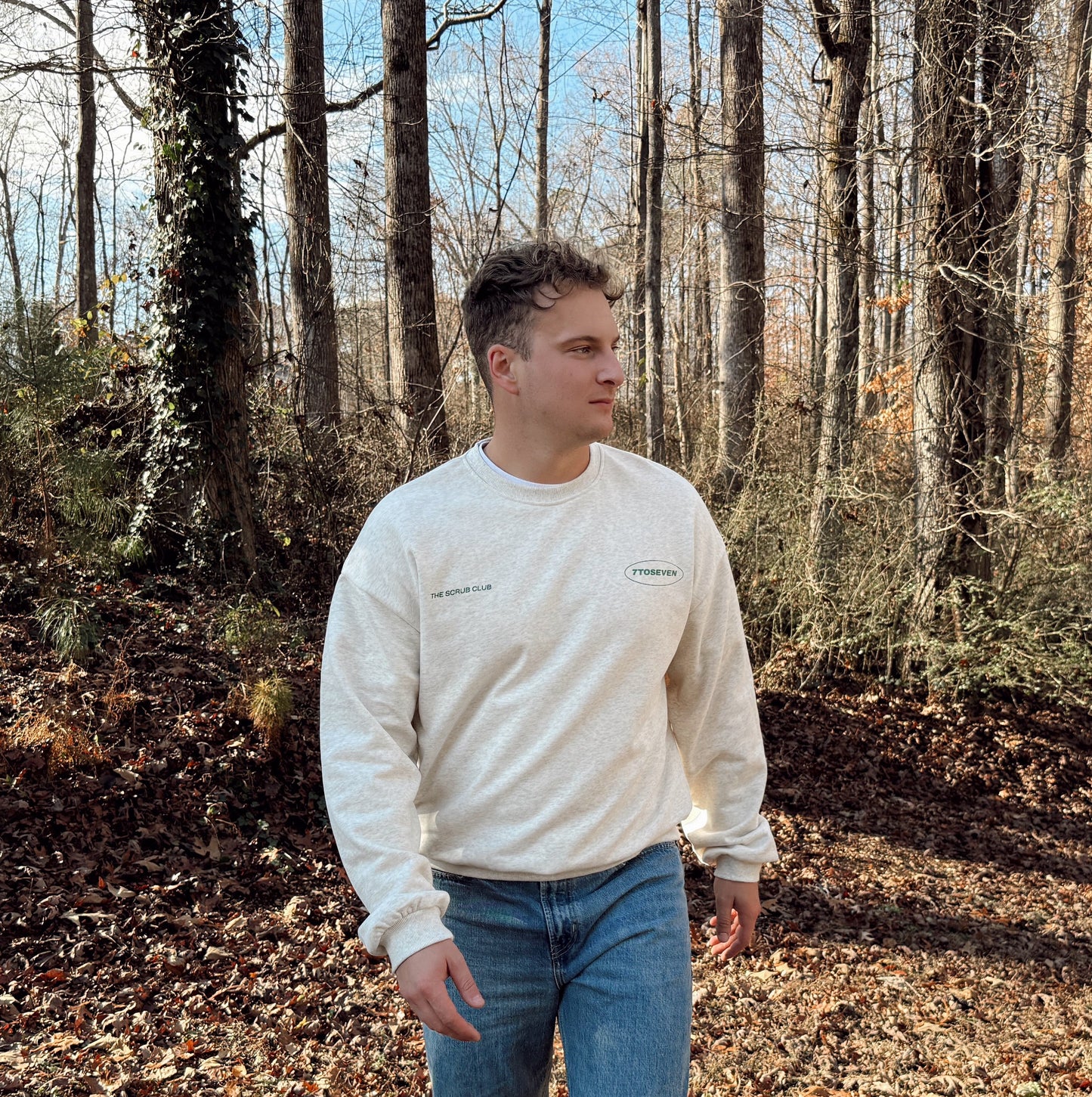 7toSeven Crewneck- Heather Grey