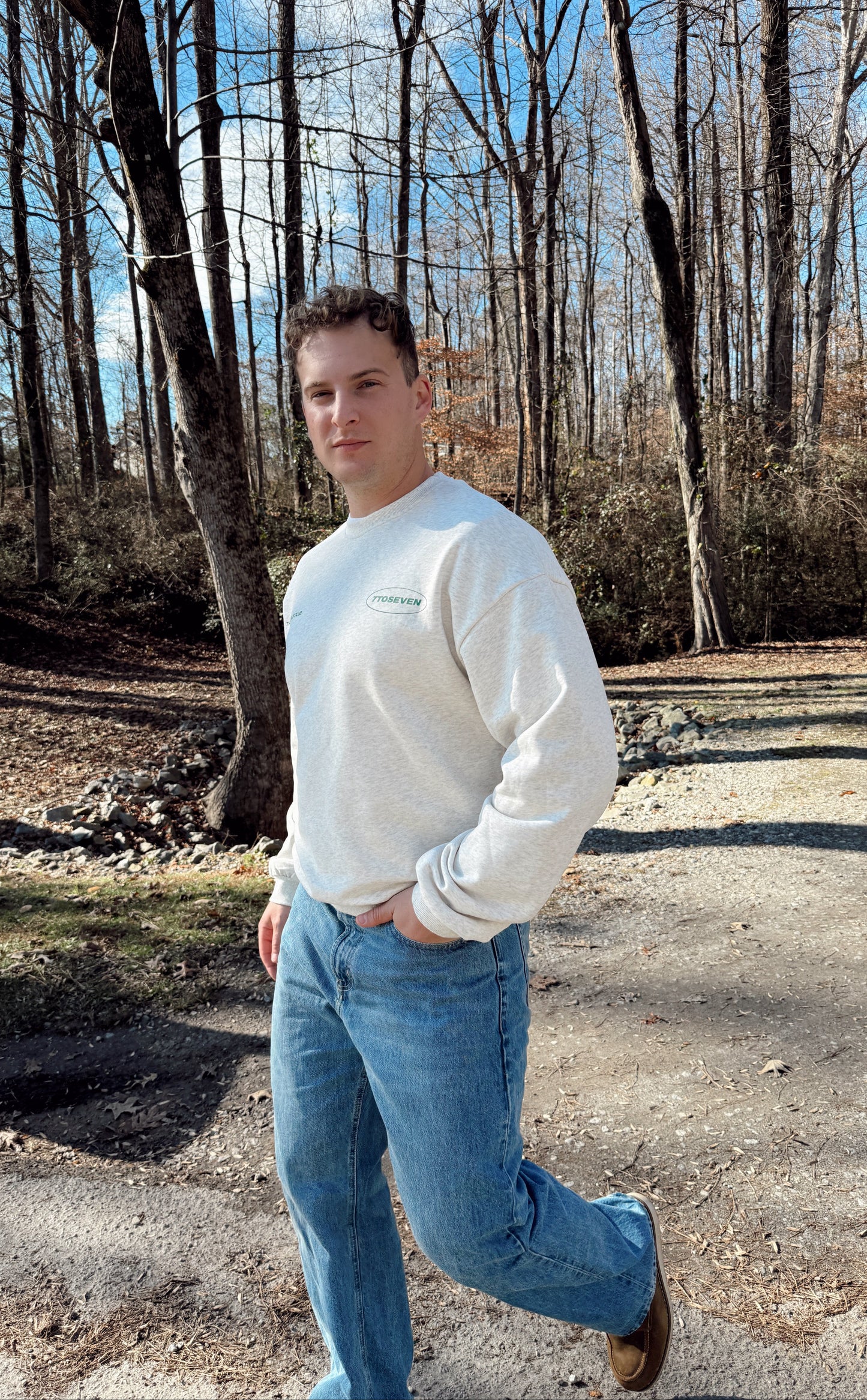 7toSeven Crewneck- Heather Grey