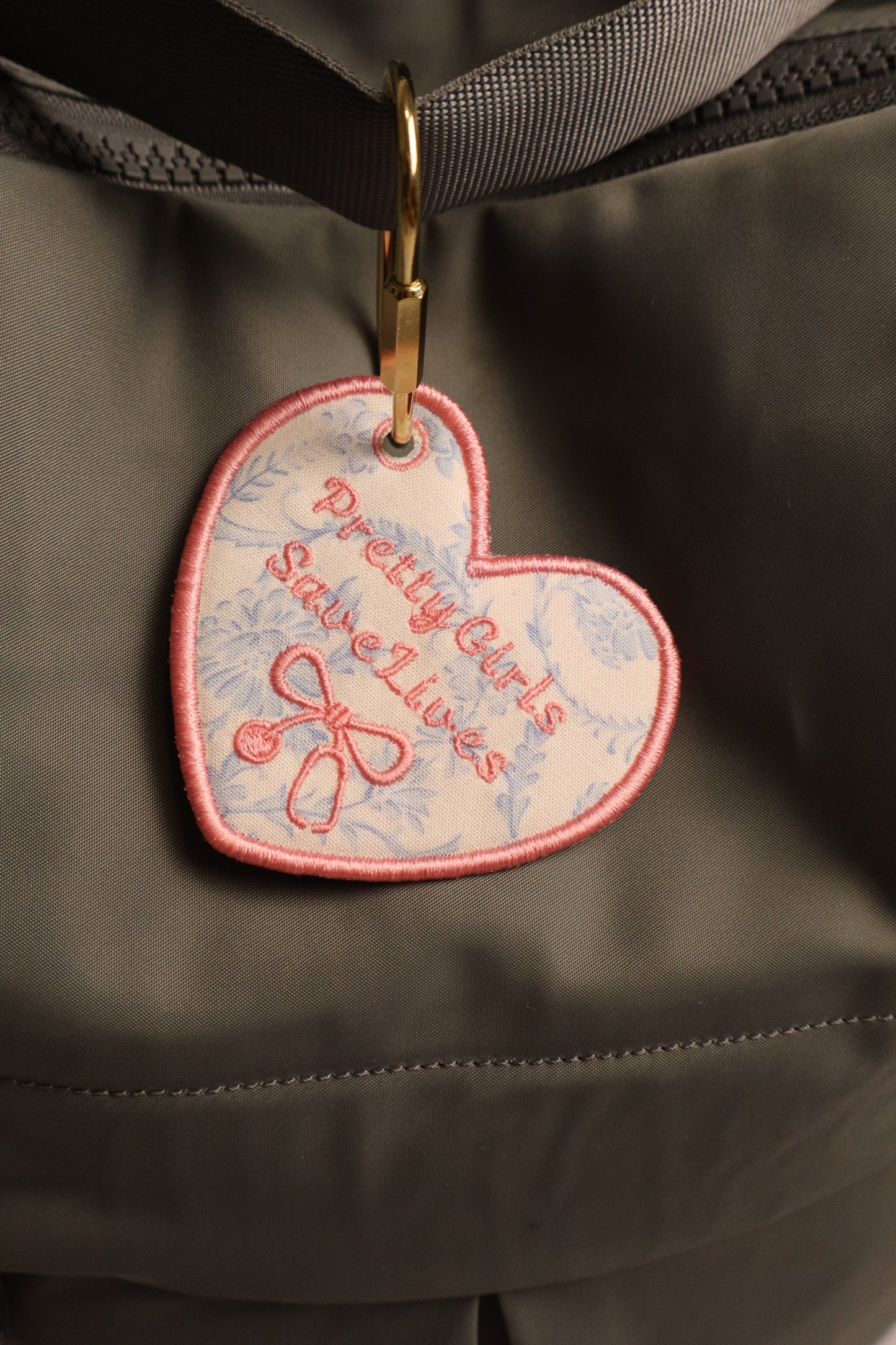 Pretty Girls Save Lives Heart Bag Charm