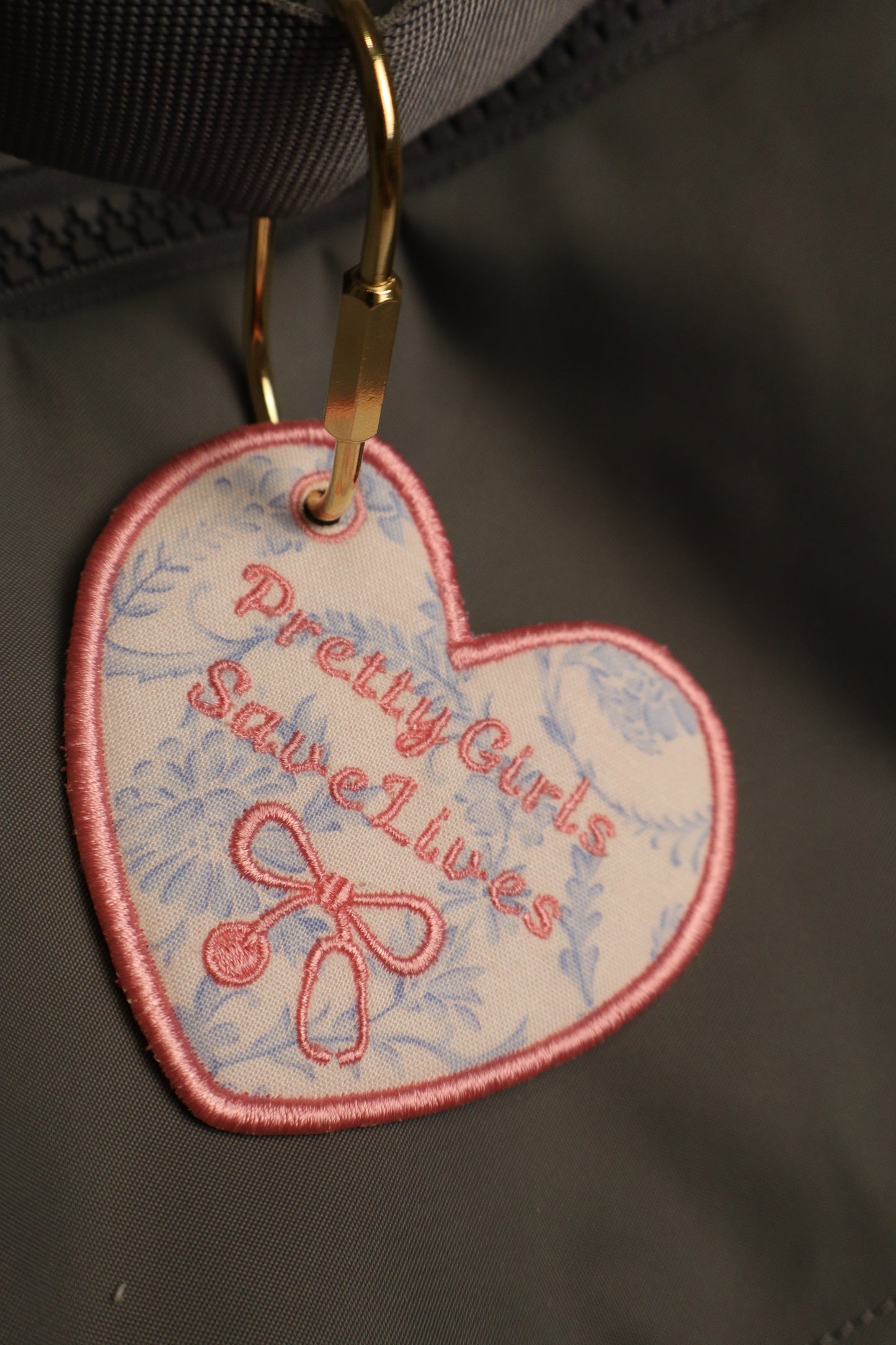 Pretty Girls Save Lives Heart Bag Charm