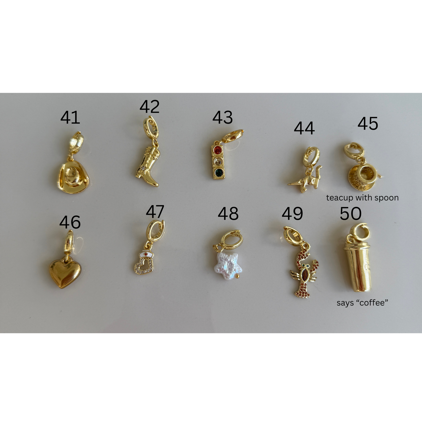 Gold Plated Badge Charms