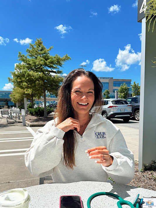 The Vitals 1/4 Zip – Heather Grey