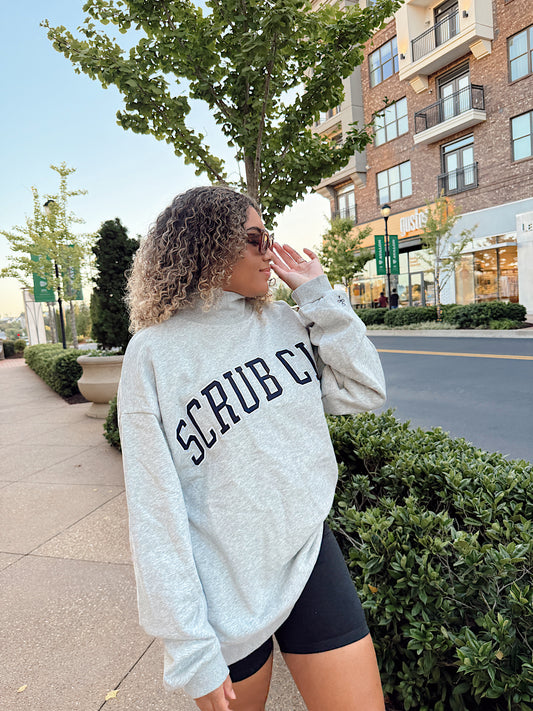 The Vitals Varsity Mock Neck- Heather