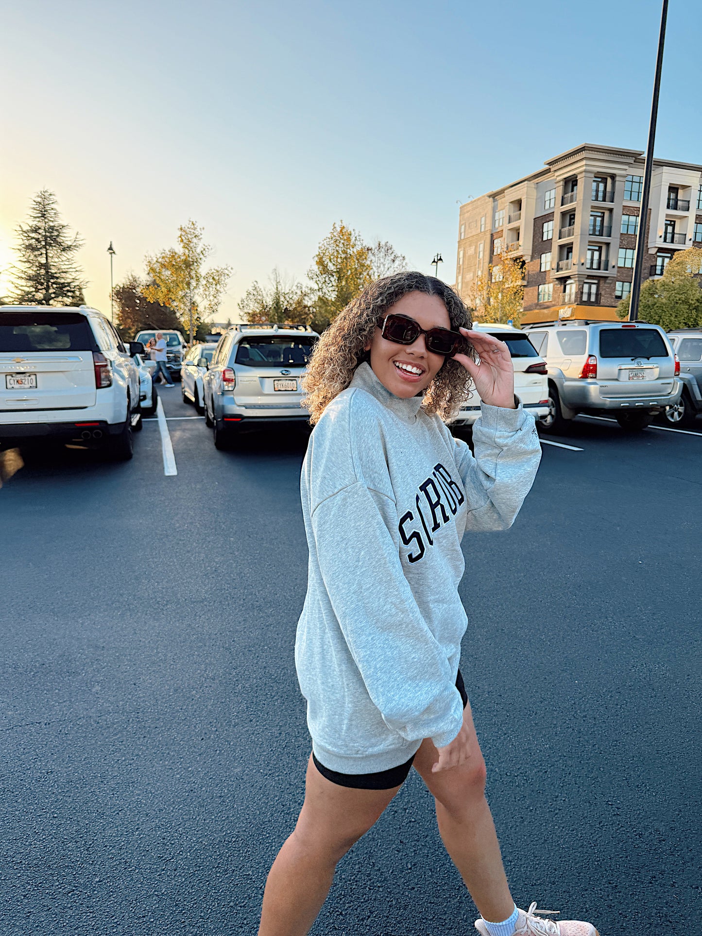 The Vitals Varsity Mock Neck- Heather