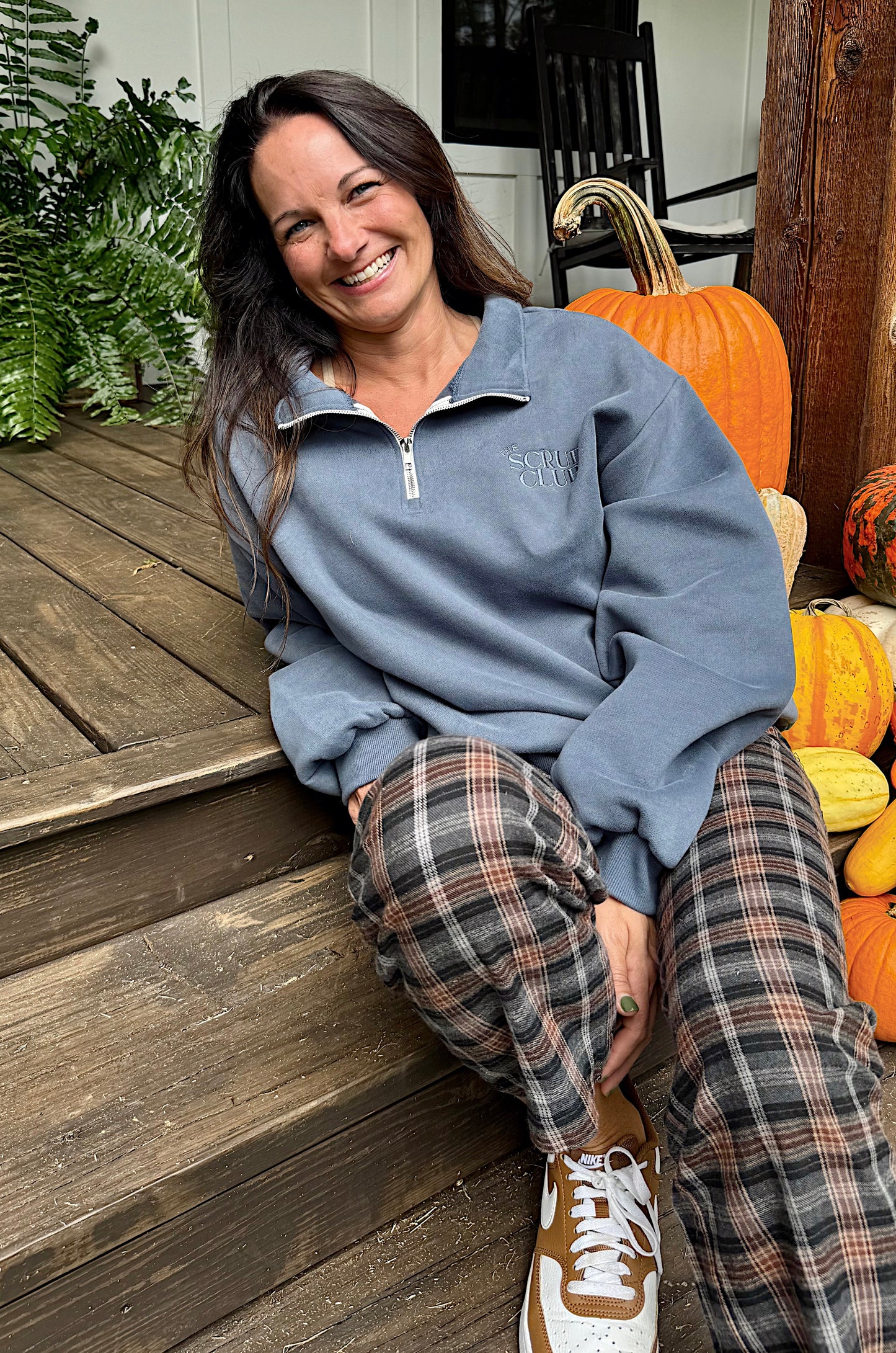 The Vitals 1/4 Zip – Blue Jean