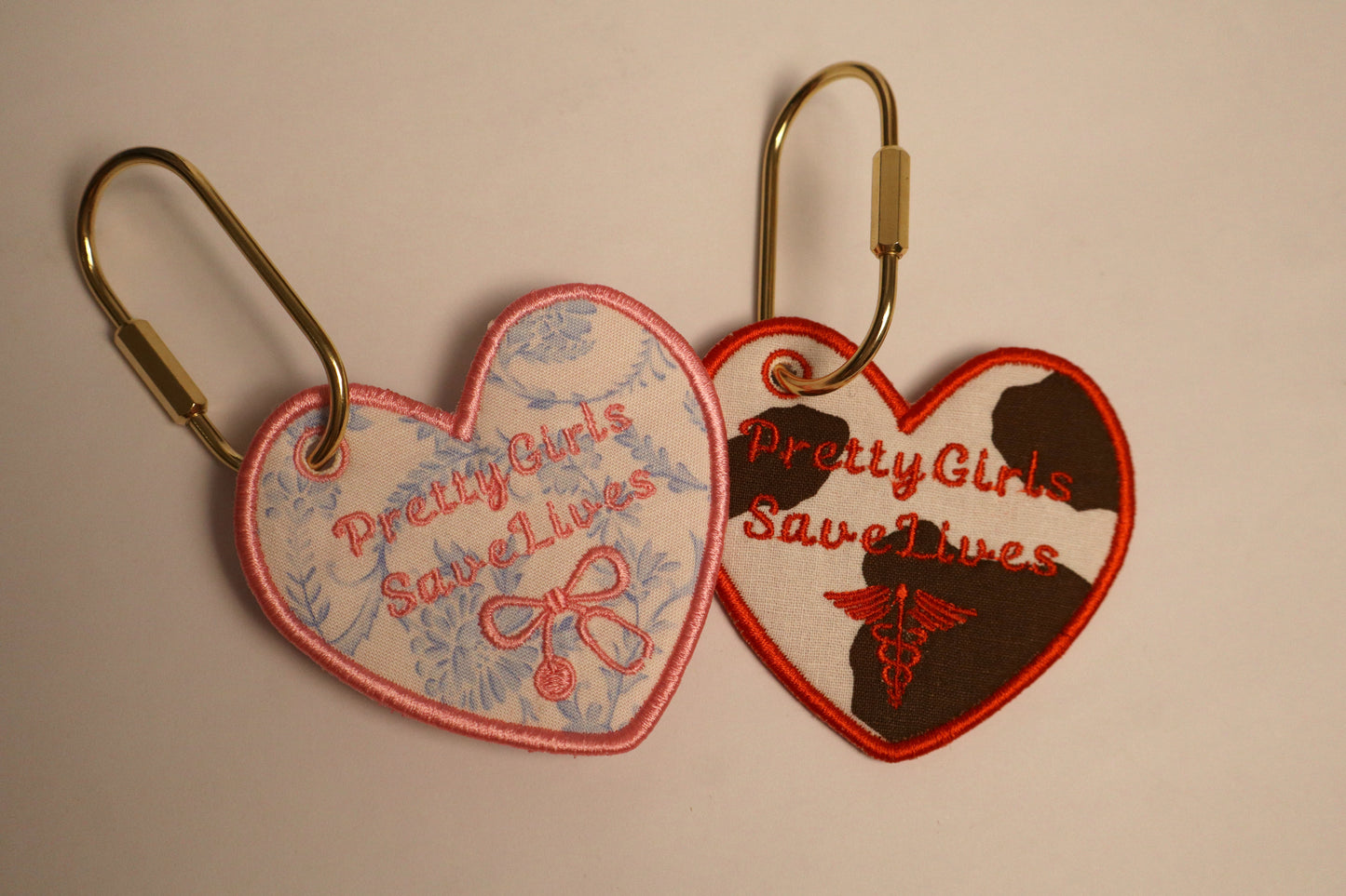 Pretty Girls Save Lives Heart Bag Charm