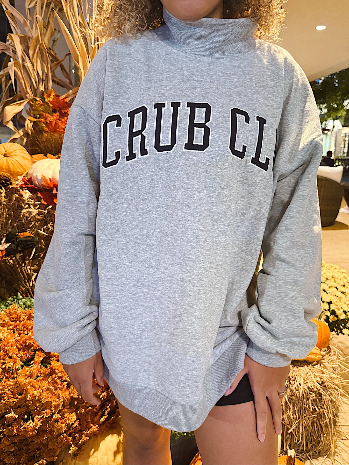 The Vitals Varsity Mock Neck- Heather