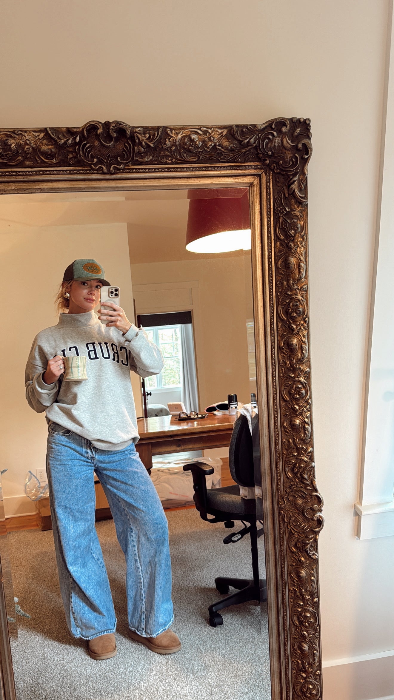 The Vitals Varsity Mock Neck- Heather