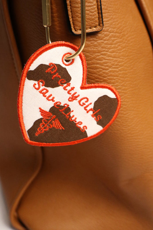 Pretty Girls Save Lives Heart Bag Charm