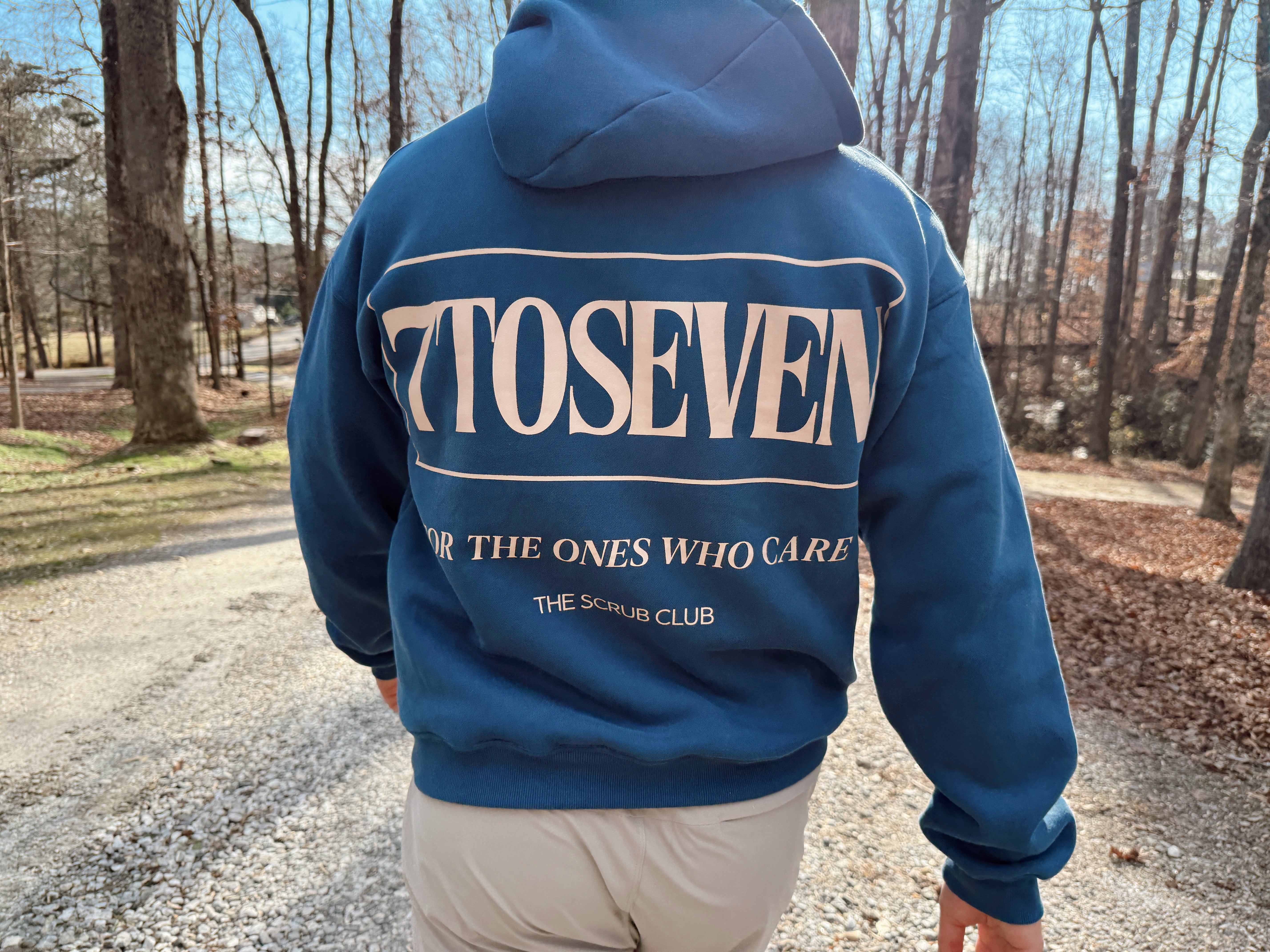 7toSeven Hoodie — Washed Denim – The Scrub Club Co