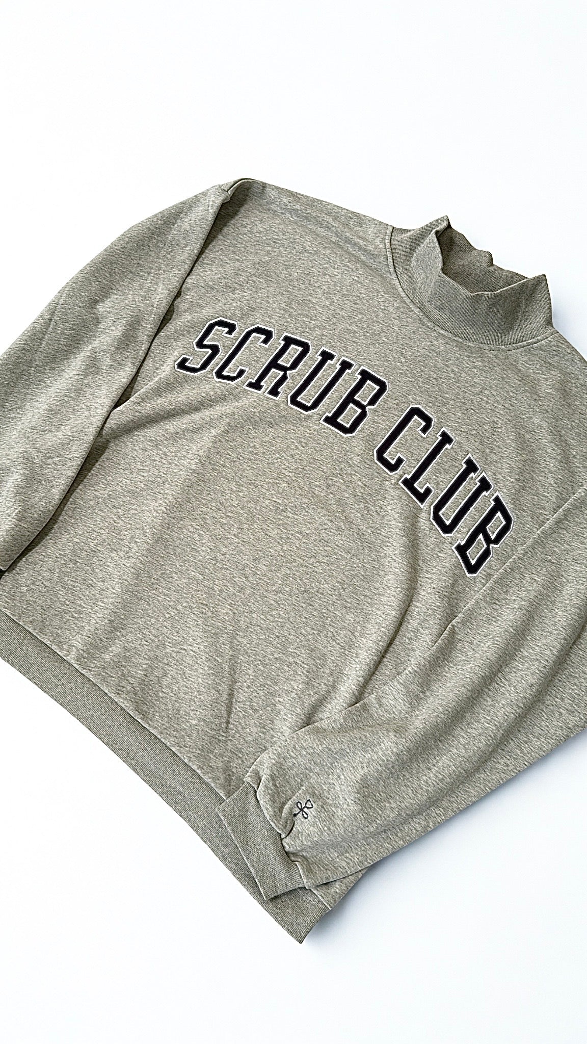 The Vitals Varsity Mock Neck- Heather