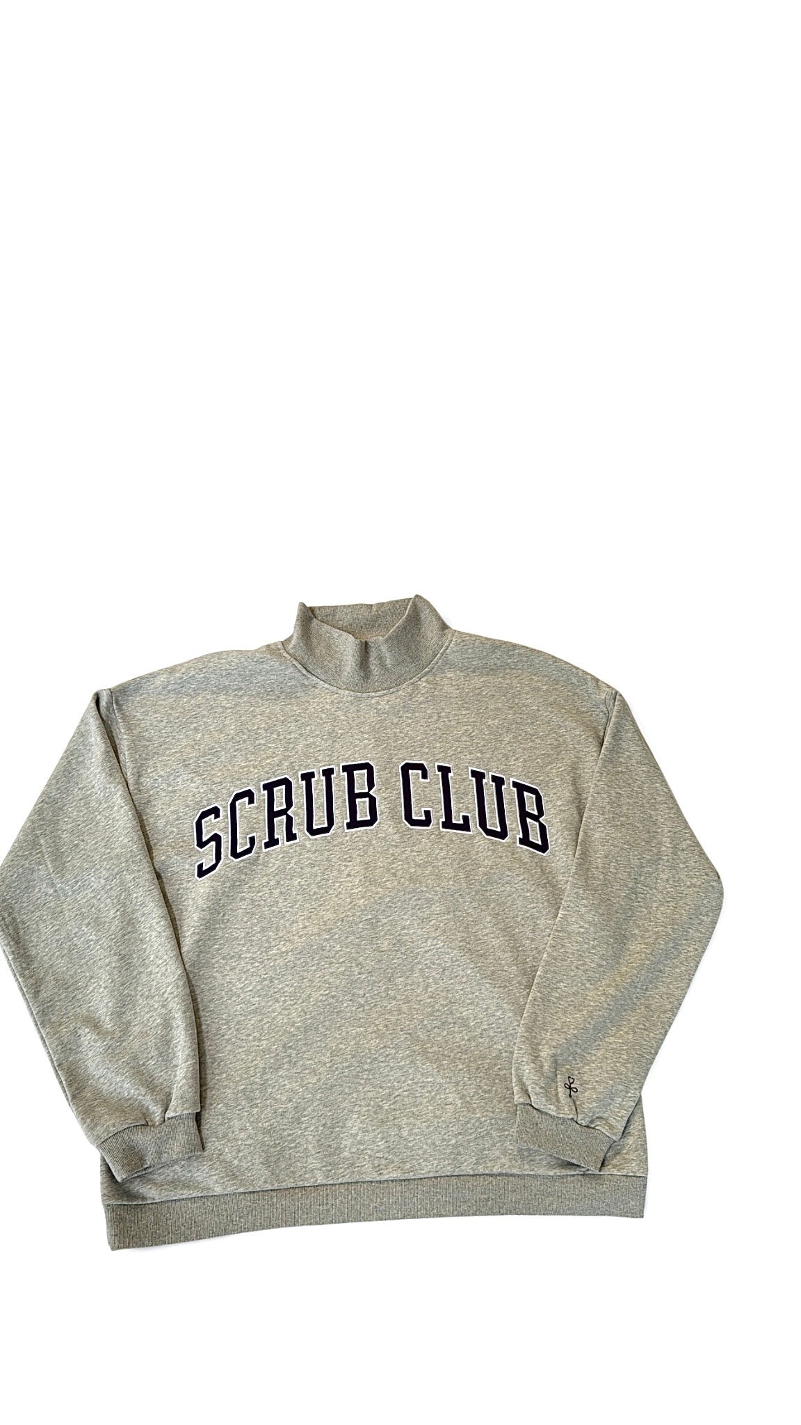 The Vitals Varsity Mock Neck- Heather